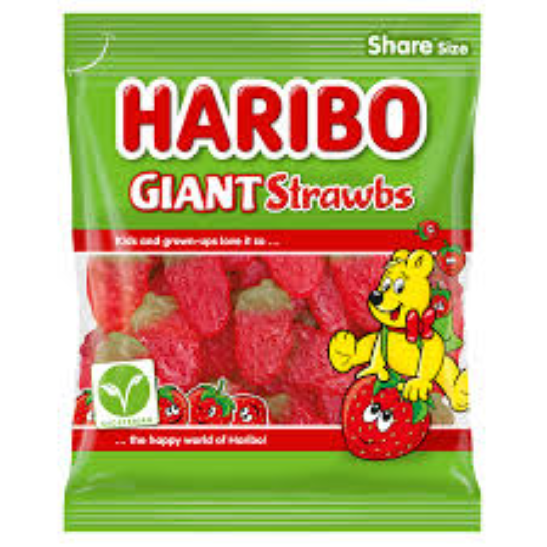 HARIBO GIANT STRAWBS 175G